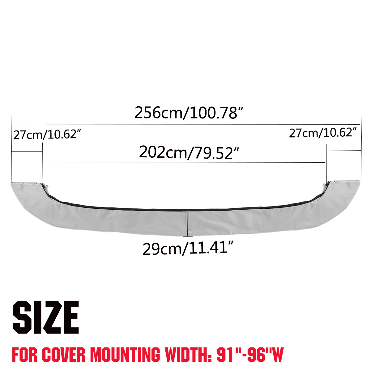 3 Bow Bimini Top Boot Cover 600D Waterproof Yacht Boat Shade Canopy Storage Cover Anti-UV Dust-proof Universal: Silver