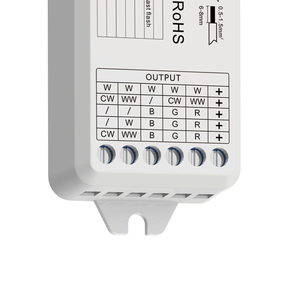 TUYA Zigbee Led Controller DC12V 24V 5in1 Dimmer CCT RGB RGBW RGBWW RGBCCT Strip TUYA Smart Life APP Echo Plus Voice Control