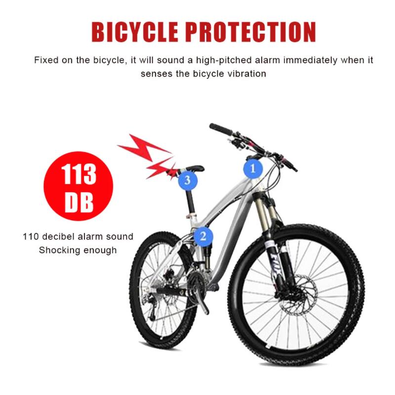 113db fietsbeveiligingssloten, draadloos, antidiefstal trilalarm voor motorfietsen, alarmbel met afstandsbediening