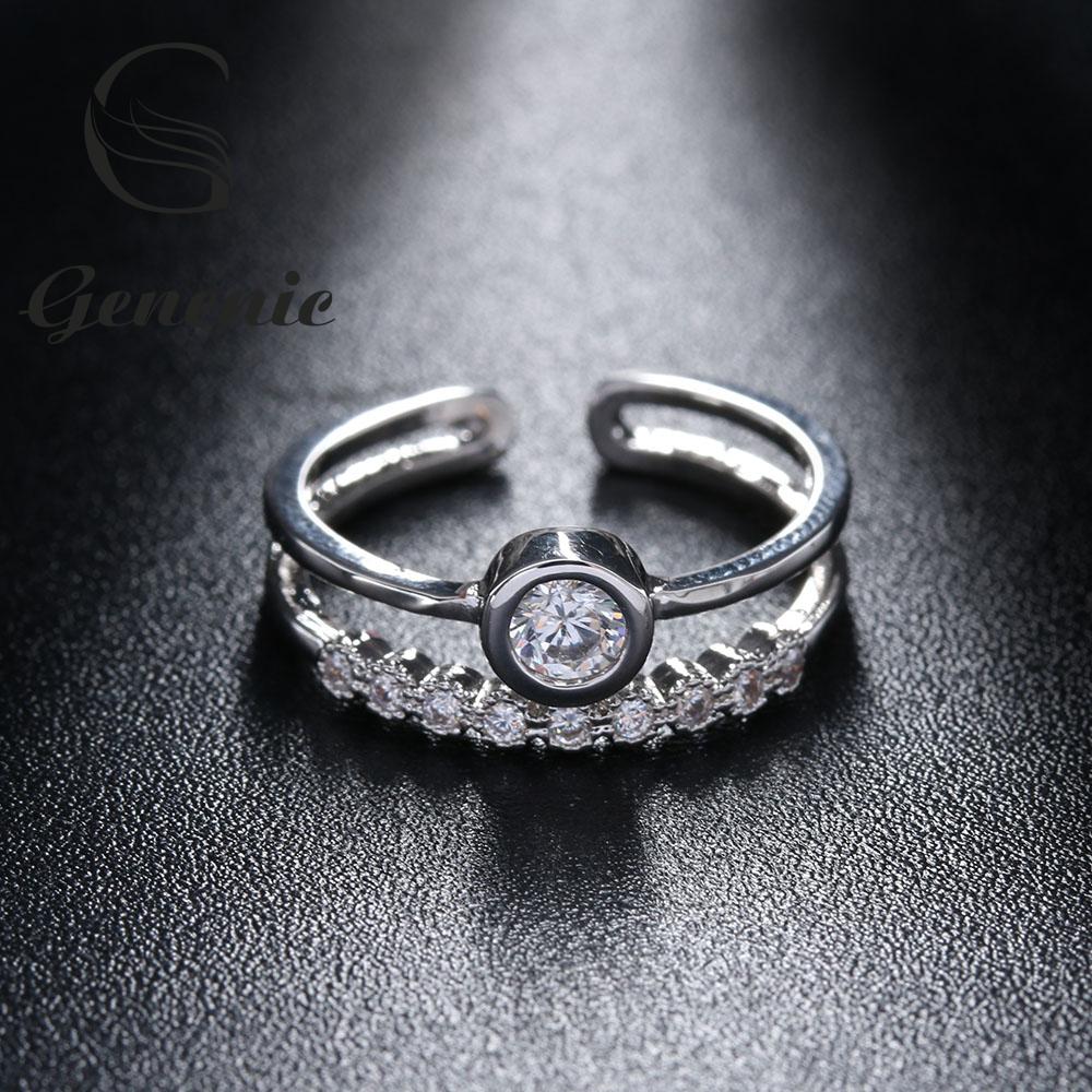 1Pc Joint Knuckle Ring Vrouwen Teen Ring Verzilverd Oostenrijkse Crystal Zirkoon Verstelbare Vinger Ringen Sieraden