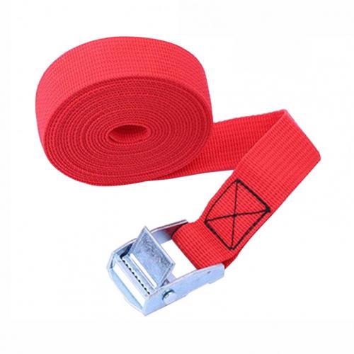 100Cm Metalen Gesp Trekkabel Cargo Strap Hoge Sterkte Slijtvaste Draagbare 250 Lbs Cargo Tie Down Cam band Voor Auto: Rood