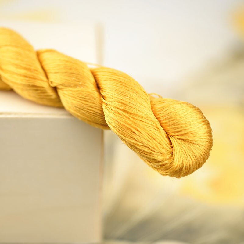 silk embroidery thread / 100% silk thread /hand embroidery embroider cross stitch/yellow series/7 pure colors: 4