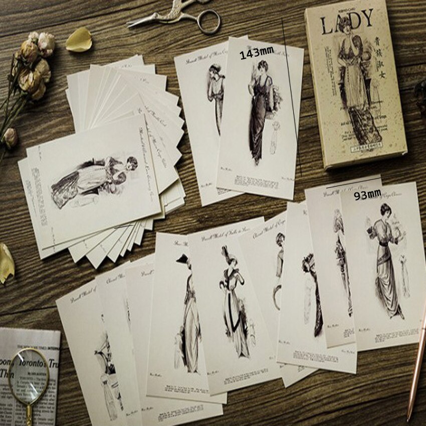 30 Pcs/lot Cute Retro age Greeting Card Postcards Birthday Christmas Greeting Card Office School Supplies