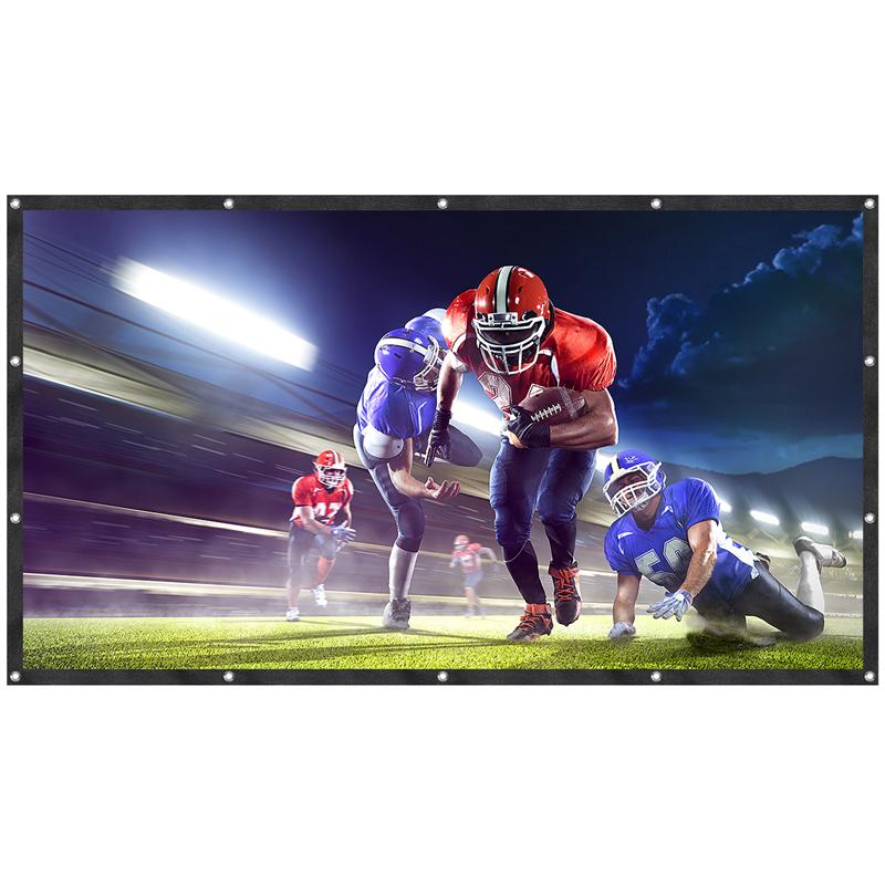 HOMEMAXS 120 Inch 16:9 Projector Screen Indoor Outdoor Portable Movie Projection Screen For Home Cinema