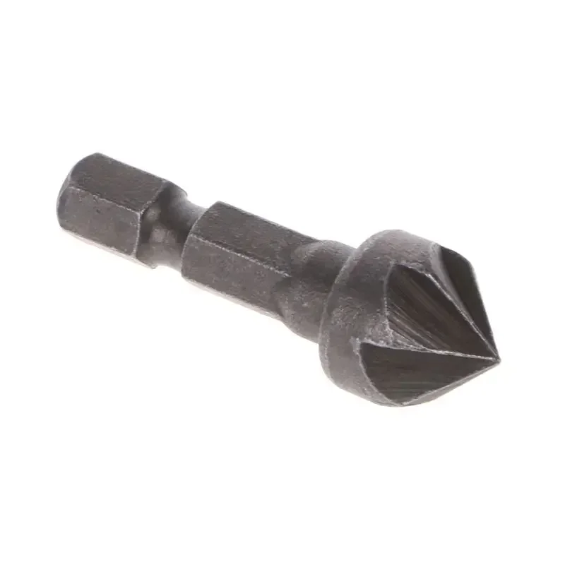 1Pc 90 Graden Verzinkboor Afschuining Bit 1/4 "Zeskant Schacht Timmerwerk Houtbewerking Hoek Punt Schuine Snijsnijder Verwijderen Bur