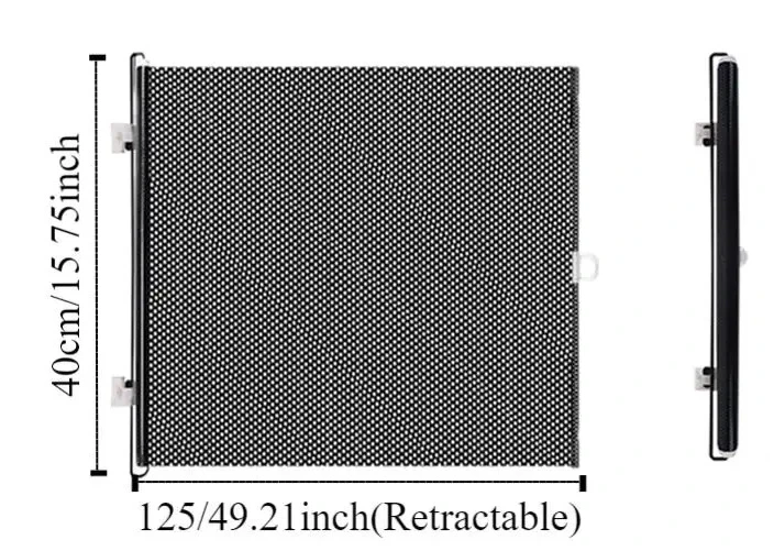 Retractable Dog Gate Mesh Safety Barrier for Indoor Use No Drilling Pet Isolation Fence for Small Dogs Doorway Hallway Stairs: black