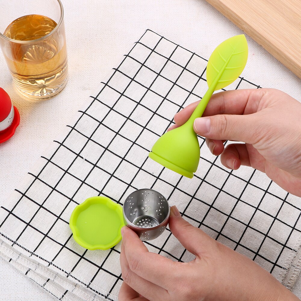 Silicone Cute Leaf Tea Infusers High temperature Resistance Tea Strainers Reuseable Teaware Filters Scented Tea Tools