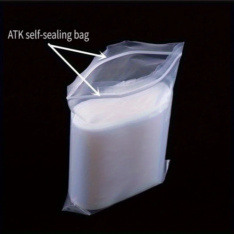 100 Stk Tykke Klare Genanvendelige Zip Lock Poser Kraftig Gennemsigtig Plast Opbevaring til Smykker Fest