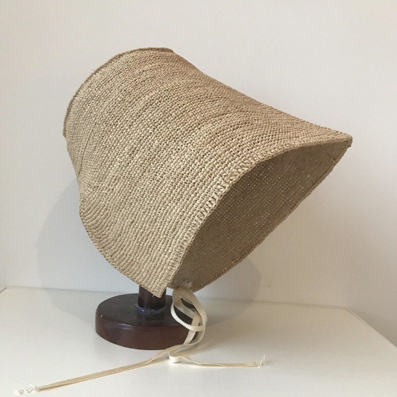 Forårssommer loli halmhat rejse ved havet skygge raffia hæklet hat kvindelige solhat hatte til damer turban hat