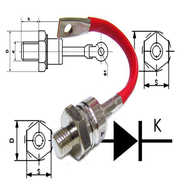 None 1600V Volt 100A Amp Wind Driven Generator Solar Panel PV Stud Blocking Diode