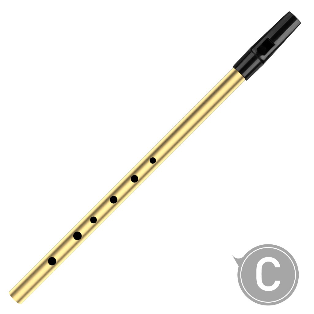 Brass Mellow Whistle Key Of C &amp; D Authentic Irish Instruments Tin Whistle For Beginners Intermediates Experts Great Idea: C Key Gold