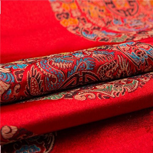 1 Yard chinois traditionnel soie brocart tissu Cheongsam vêtements Costume robe soie tache tissu: 1