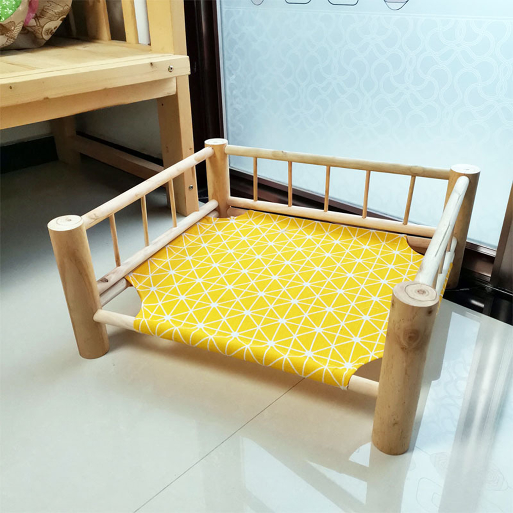 Été chat hamac lit maison pour animaux de compagnie pour chiens chiot paresseux tapis coussin chaise longue pour chats chaton chalets hiver fournitures de couchage pour animaux de compagnie: B-Yellow