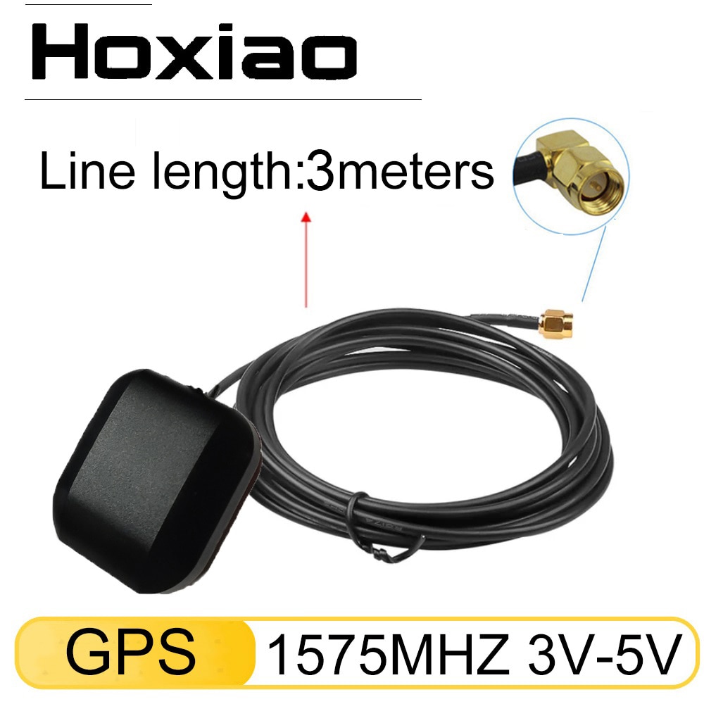 Hoxiao Auto Gps Antenne Sma Connector 3M Kabel Gps Ontvanger Auto Antenne Adapter Voor Auto Navigatie Nachtzicht Camera speler
