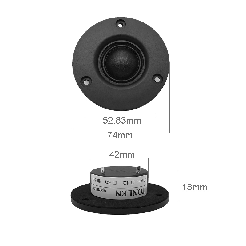 2Pcs 2 Inch Audio Speaker, 30W 4 Silk Film Dome Philippines