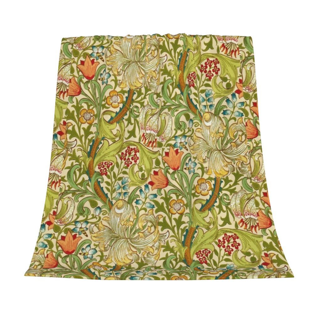 William Morris złota lilia rzut koc koc polarowy TV koce sofa koc flanelowa przytulna pościel na kanapie podróżnej domu