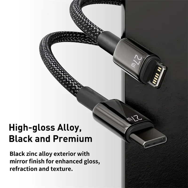 Til apple  pd 27w usb c opladerkabel til iphone 14 13 12 11 max mini x xs  xr 7 8 plus hurtigopladningskabel type c tilbehør