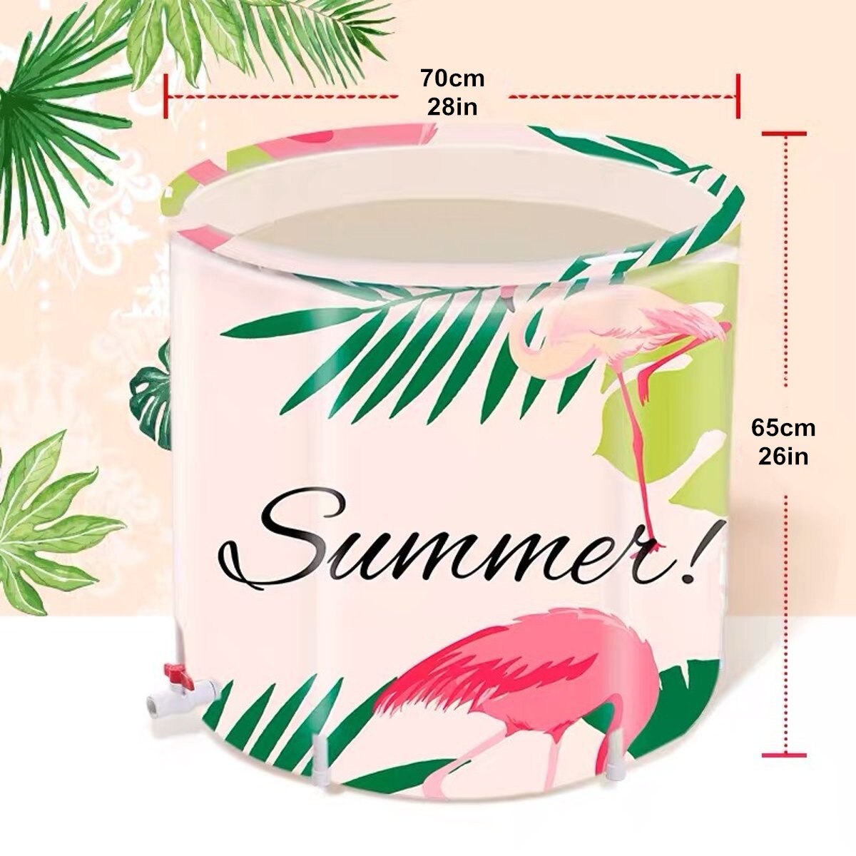 Bath Sauna Portable Bathtub Foldable Free Standing Soaking Bath Tub Easy to Install, Eco-Friendly Bathtub Bathroom Spa Thicken: 1