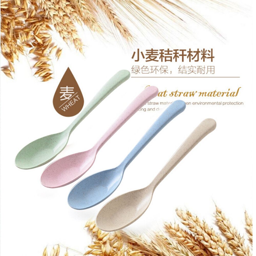 16cm Wheat straw spoon Mini Children Rice Soup Spoons Eco-Friendly Healthy Tableware Home Kitchen Tools