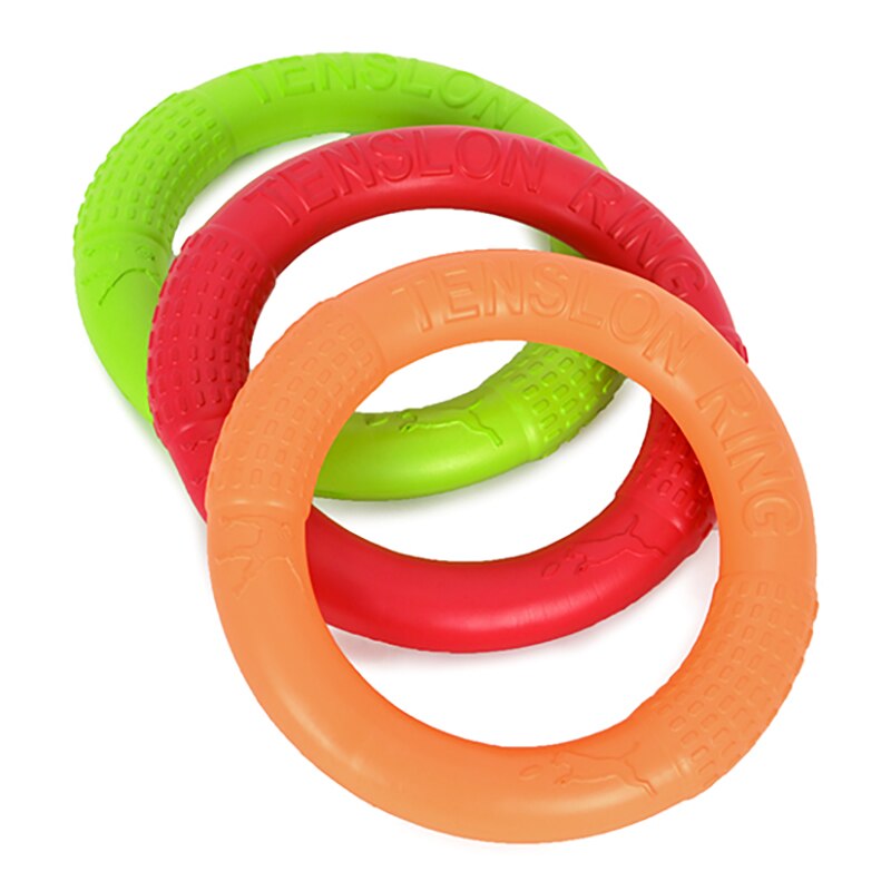 Juguetes de goma para perros pequeños y grandes, juguete antiestrés, discos voladores para cachorros, mascota grande, anillo de formación, equipo de goma