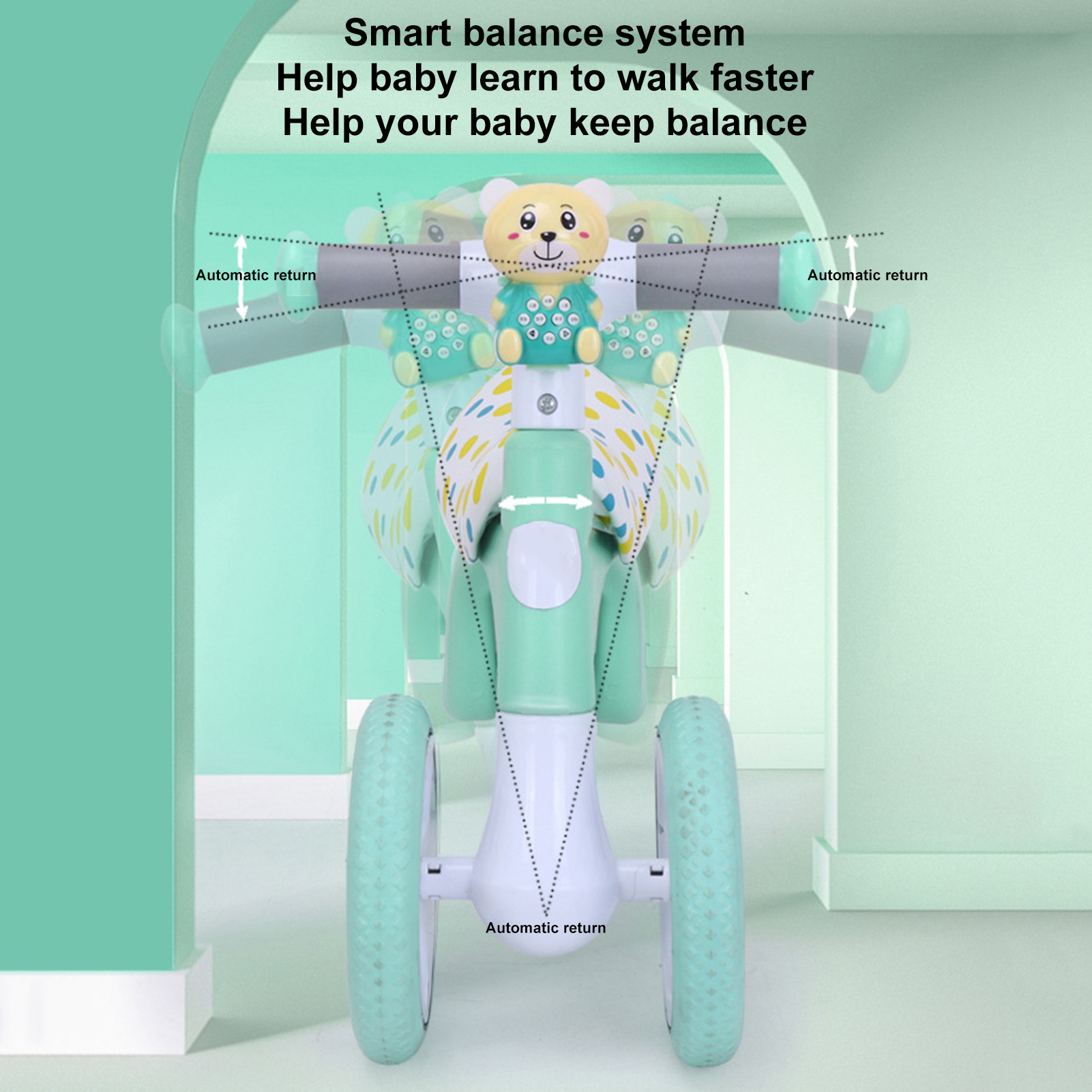 Bicicleta de equilibrio para bebé, andador de juguete con ruedas silenciosas, Scooter para bebé, coche de equilibrio, 3 colores