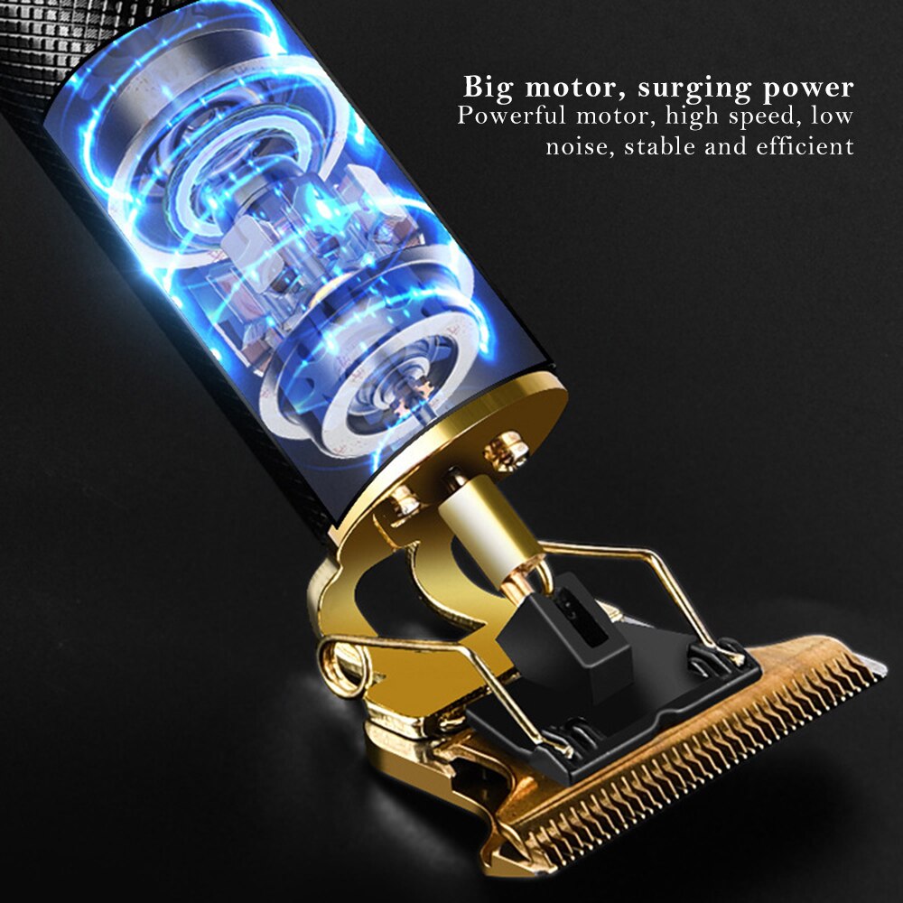 Rechargeable Hair Clipper Barber Carving T Outliner Blade Hairdressing Hair Trimmer Buddha Close Cuttting Charger