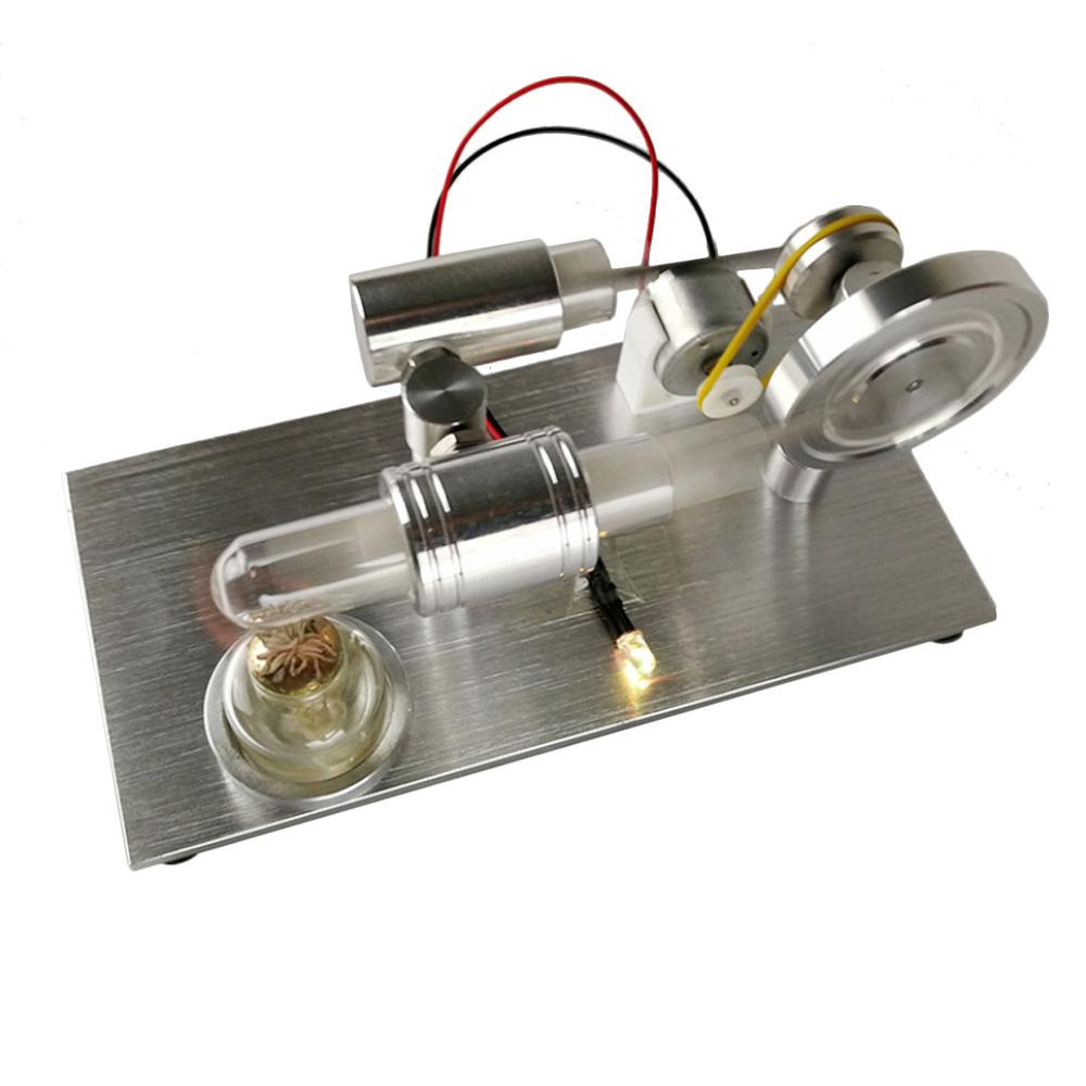Bisofice Stirlingmotor Modell Mit LED-Licht – Heißluftmotor, Experimentier-Set, Lehrspielzeug Für Erwachsene & Kinder