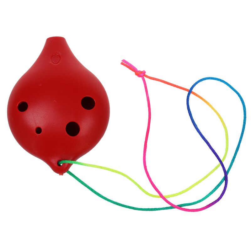Ocarina keramikk 6 -hulls alt c musikalsk blåseinstrument legend of time fløyte rød: Default Title