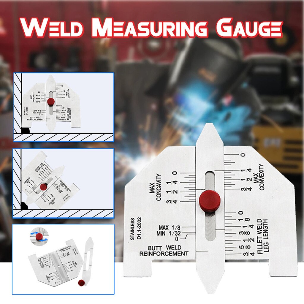 Portable Practical Weld Measuring Gauge Weld Stainless steel welding seam inspection ruler welding size measuring instrument#30