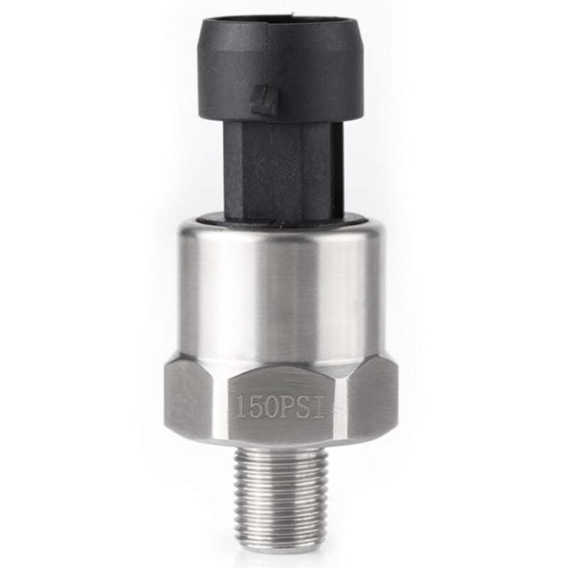 Sensor de presión 0-150 PSI, transductor de presión de aire y agua para combustible y aceite, indicador de emisor de presión DC 5V 1/8 pulgadas NPT hilo