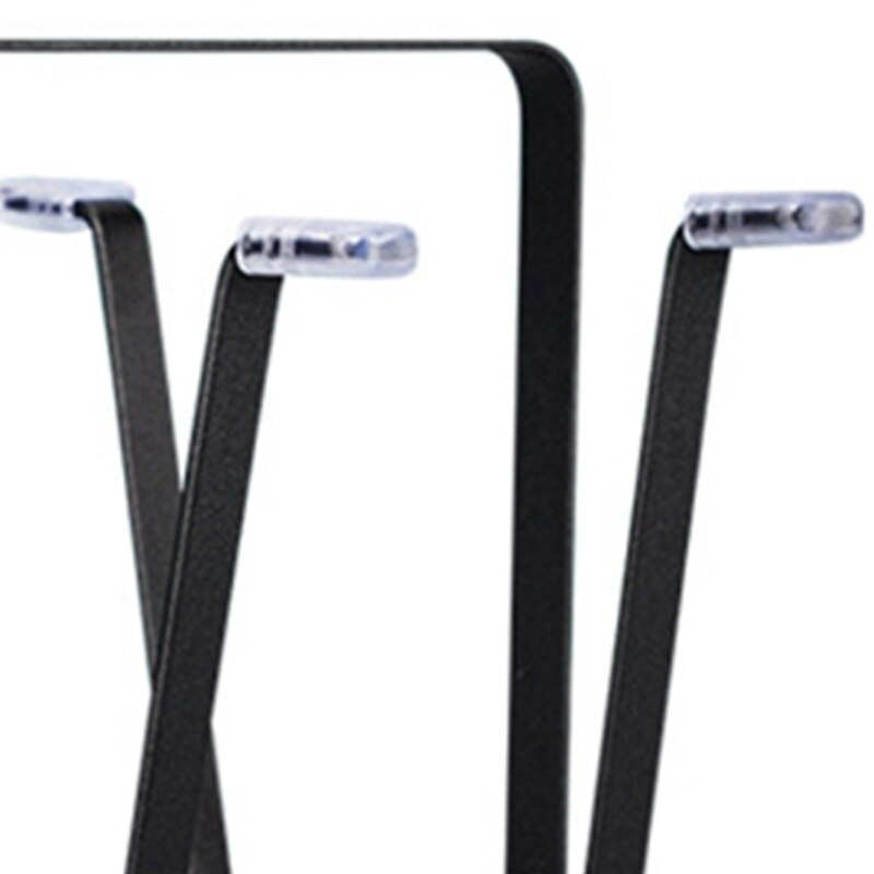 Cup Drying Rack Stand Beer Gles Rack, 6 Cup Metal Drainer Holder Rack Non-Slip Mugs Cups Organizer