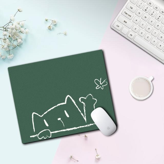Kawaii podkładka pod mysz śliczne podkładka pod mysz Kawaii podkładka na biurko do gier biurko maty Gamer okrągły kwadrat Deskpad dla Office Home komputer stancjonarny: 260x210x3mm 11