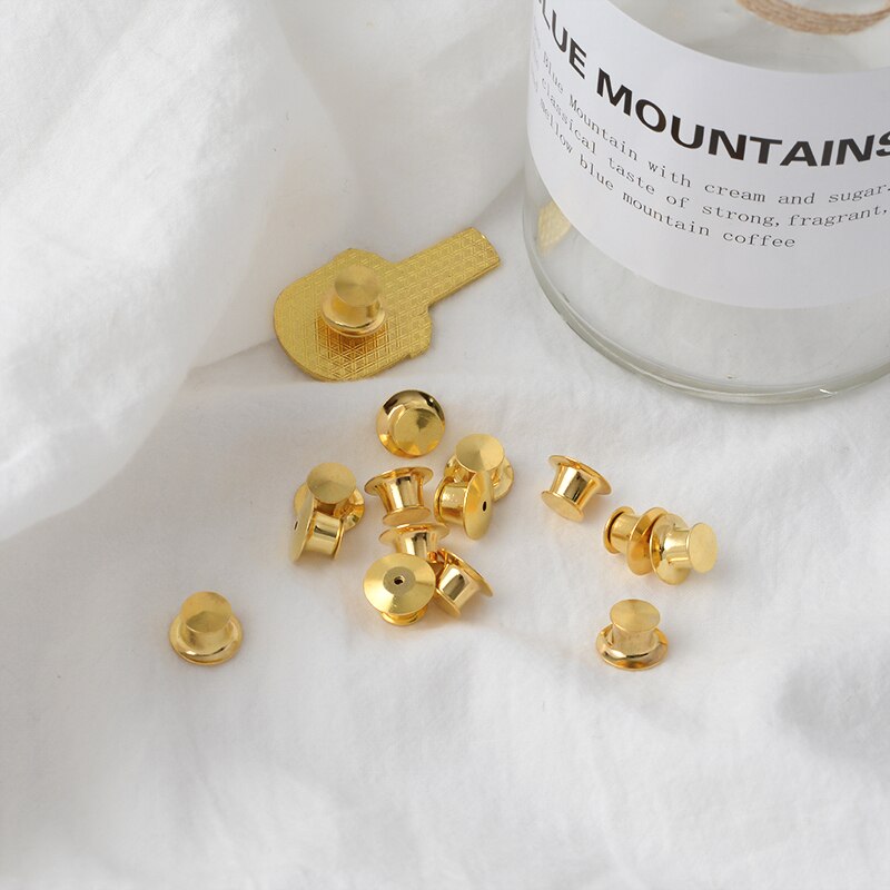 DIY Accessories 5-10pcs/lot Metal Gold Silver color Deluxe Butterfly buckle Lock Pin caps Clasp Safety Hold pin Jewelry Findings