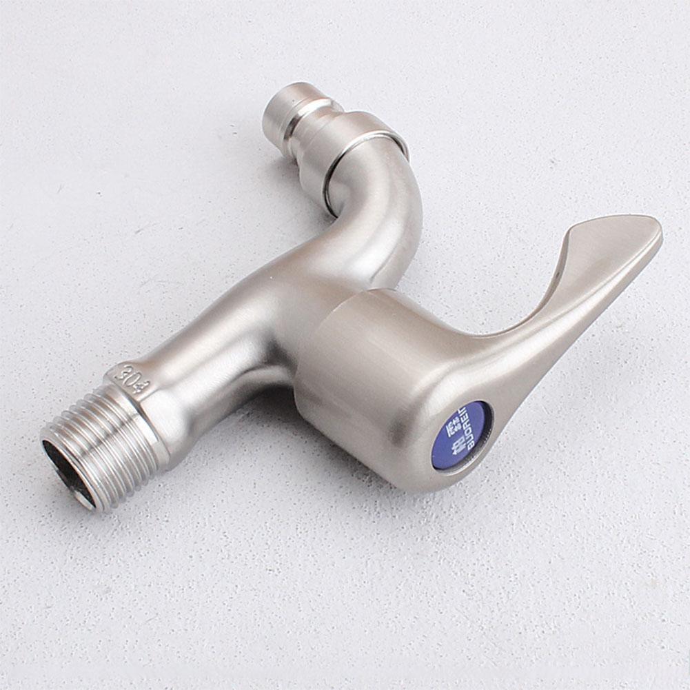 Stainless Steel Water Faucet Wall Mounting Ceramic Core Water Tap for Washing Machine