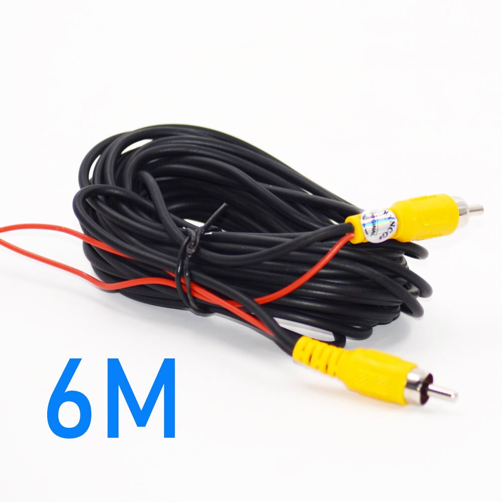 Byncg Auto Achteruitrijcamera 4 Led Nachtzicht Omkeren Auto Parking Monitor Ccd Waterdicht 170 Graden Hd Video: 6M RCA Video cable