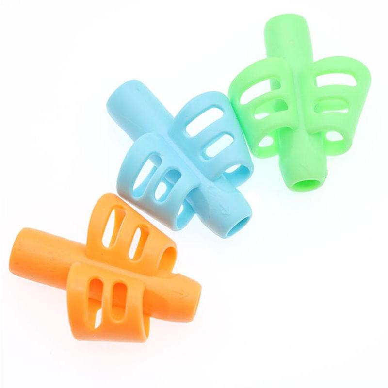 For Students 3pcs Children Writing Pencil Pan Holder Kids Learning Practise Silicone Pen Aid Grip Posture Correction Device