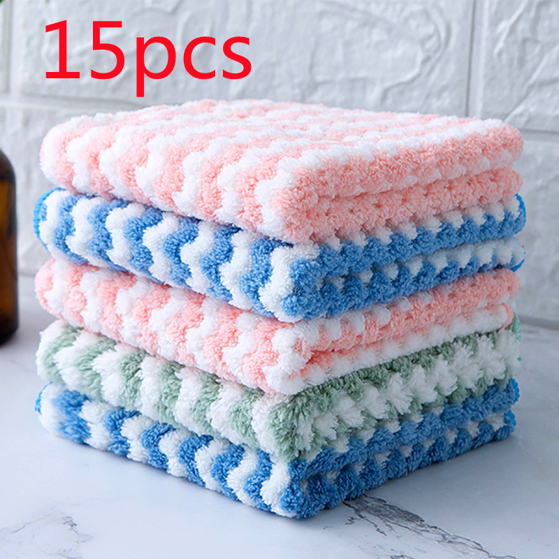 Trapos de limpieza antigrasa para cocina, toallitas de microfibra, productos de limpieza para el hogar, herramientas de limpieza multifuncionales, dispositivos, 3/5/10/15 Uds.