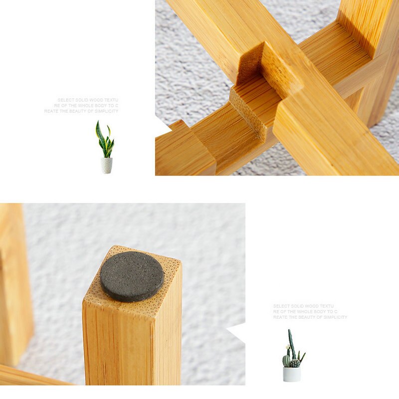 Stojak na kwiaty wolnostojący balkon bambusowy uchwyt na drewno bonsai podnóżek półki na półki