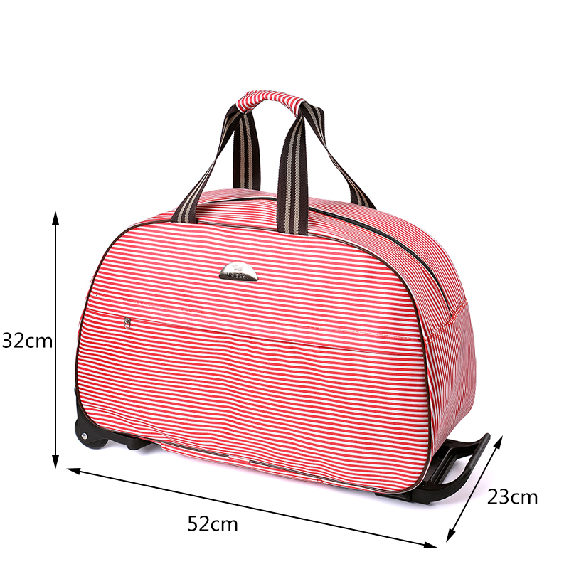 Große Kapazität Reise Trolley Taschen Frauen Männer Rollen Tasche Oxford Wasserdichte Roll Gepäck Koffer Reisetasche Mit Rädern