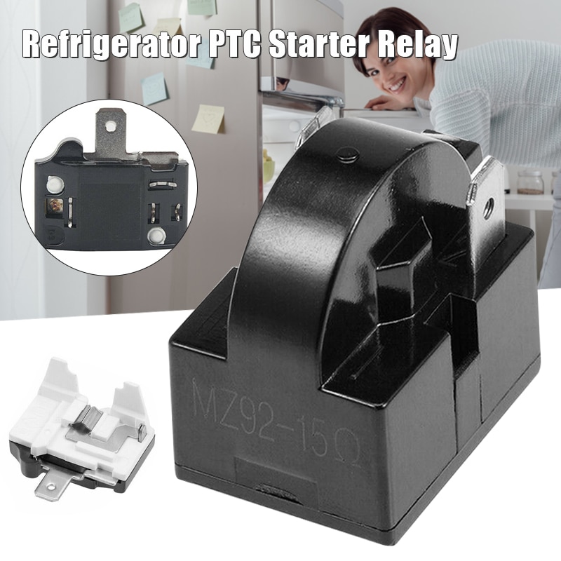 Refrigerator PTC starter relay 15 ohm 2-pin compressor overload protector 1/6HP accessories start relay HUG-Deals
