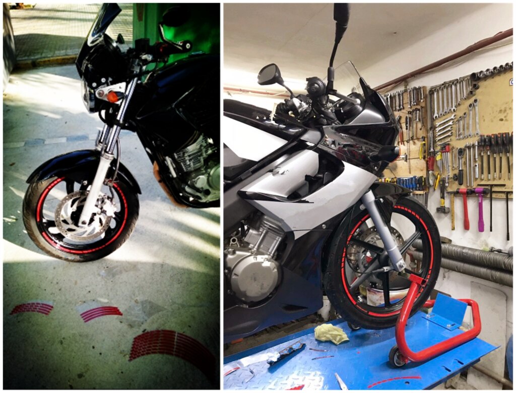 18 pouces voiture modélisation moto en acier anneau roue autocollant décalcomanie pour Aprilia RSV MILLE R MANA modèle RST1000 FUTURA