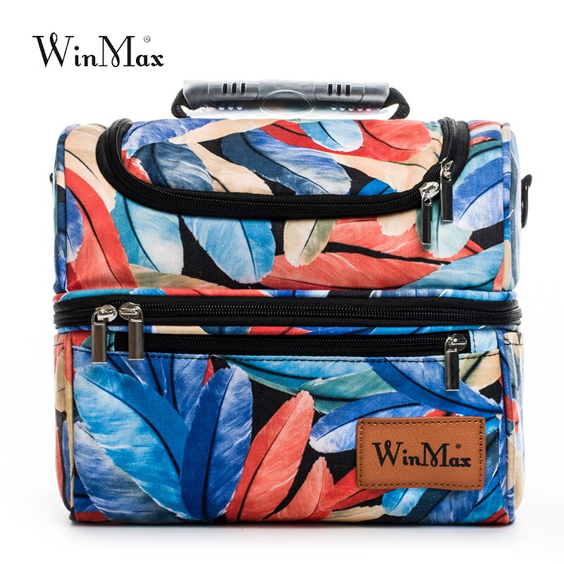 Lonchera térmica Winmax con aislamiento de aluminio, bolsa de nailon impermeable para Picnic, fruta, bolso grande, bolsa de nevera familiar: XWI3-008