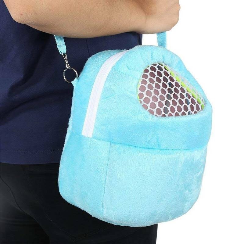 Small Pet Carrier Portable Travel Hamster Bag Breathable Mesh Hamster Carrier Bag Cross Body pet bag for Hamster Chinchilla