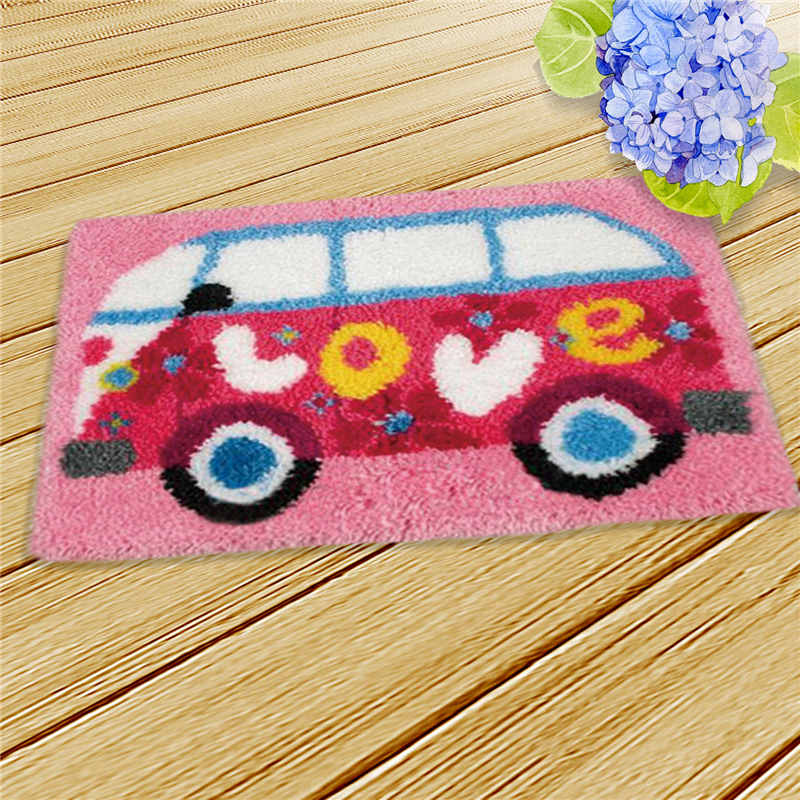Prajna mignon animaux tapis couture loquet crochet Kits toile tricot tapis crochet point de croix Fomiaran pour couture bricolage Handmades: Dark grey