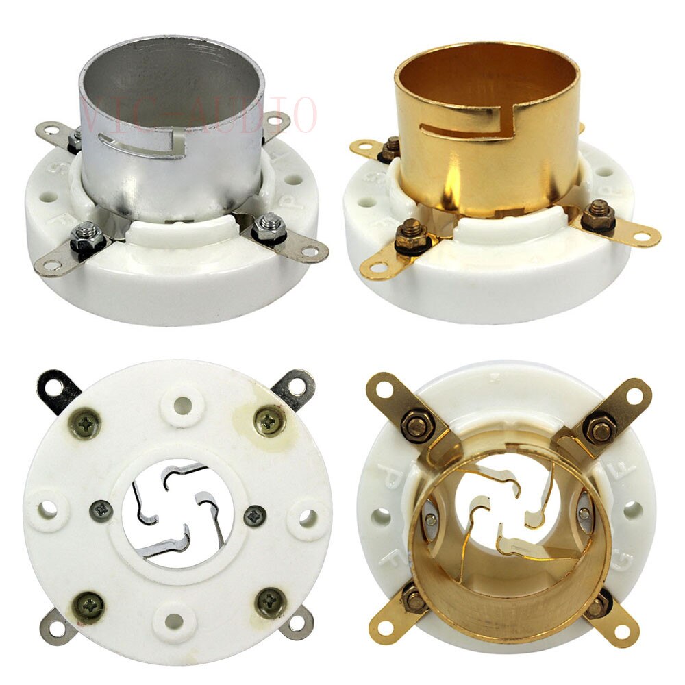 DIY Amplifier 1Piece 4Pins Electronic Tube Socket For 845 805 211 FU-5 Vacuum Tube Socket Audio Amplifier HIFI DIY