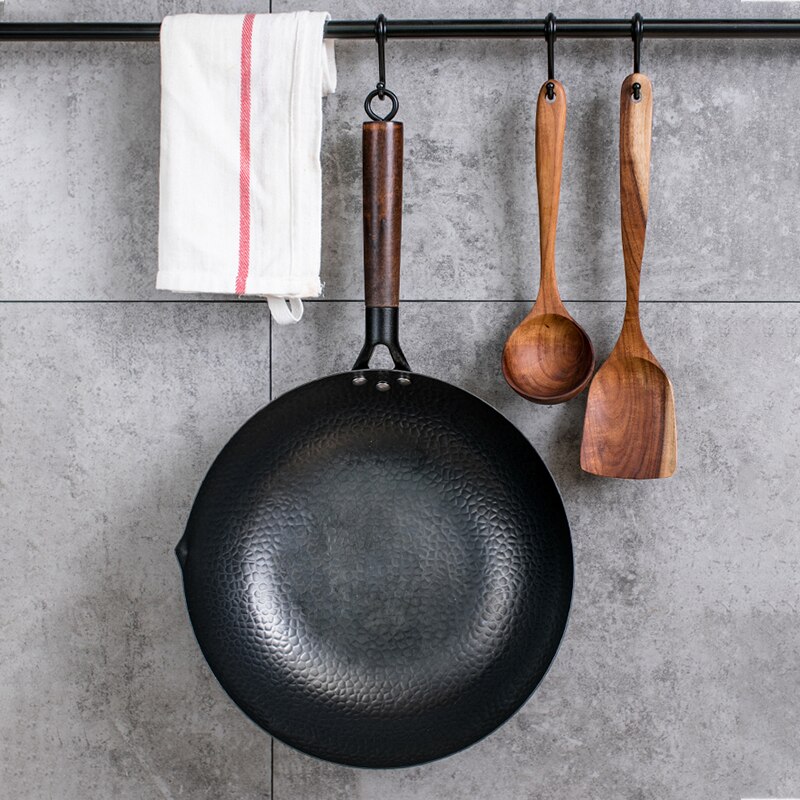Ijzeren Wok Traditionele Kookgerei Ijzeren Wok Non-stick Pan Non-Coating Pan