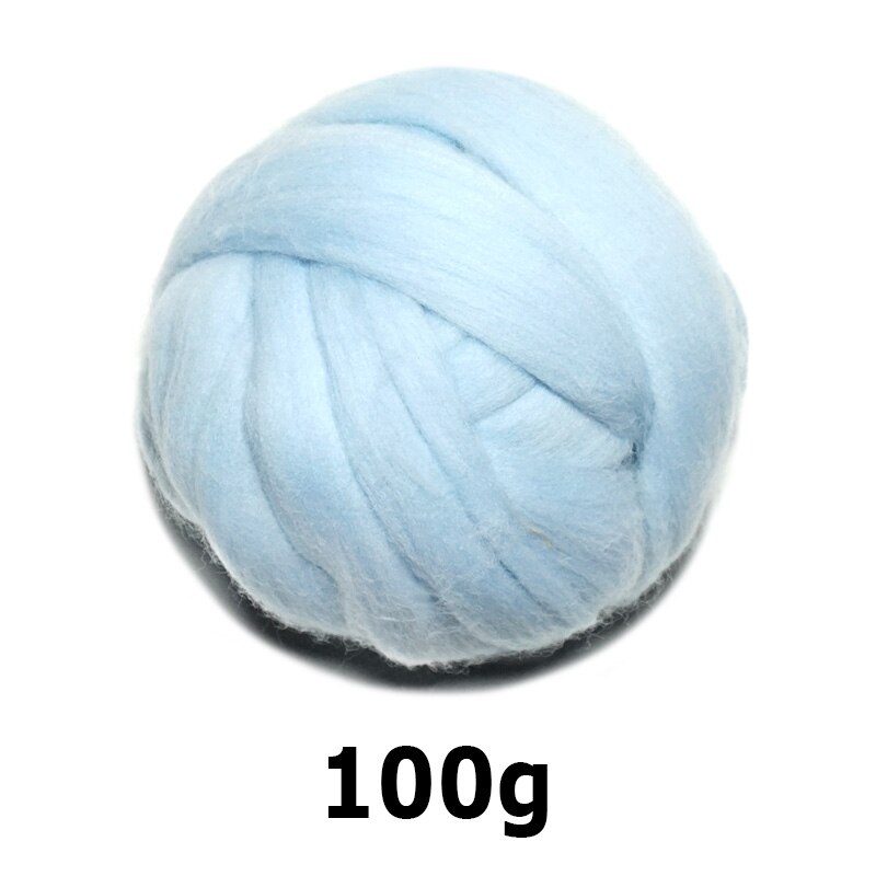 handmade Wool Felt for felting 50g Light blue Perfect in Needle Felt 53#: 100g