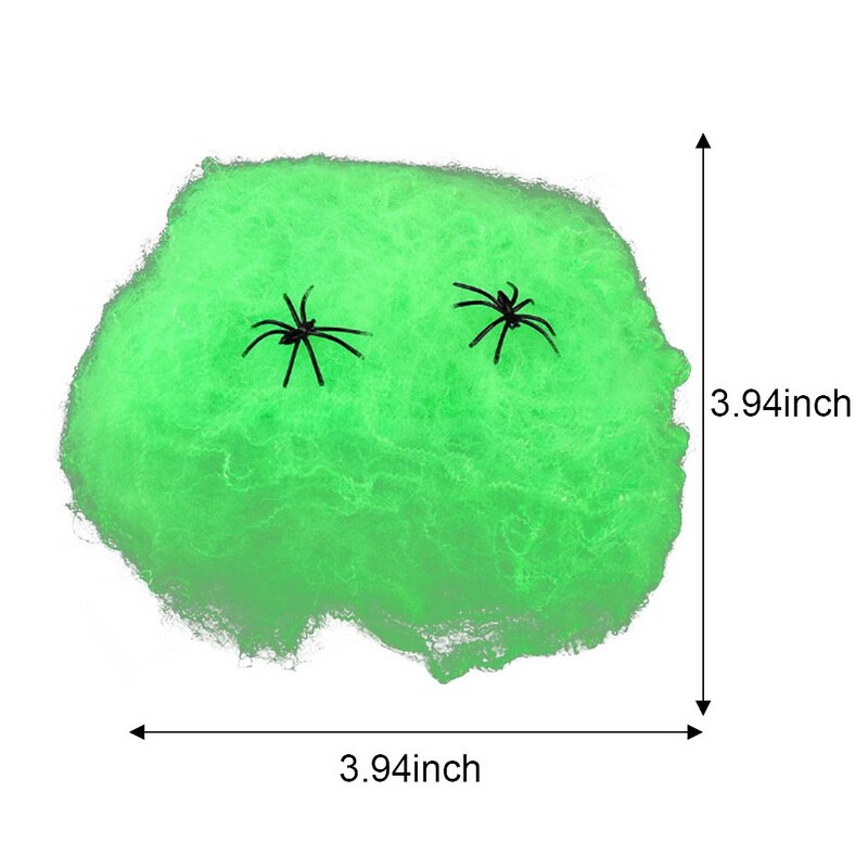 Nyhedstrækbar hjemsøgt spindelvævsrekvisit skræmmende edderkoppespind halloween dekoration halloween festartikler bar hjem hus: E