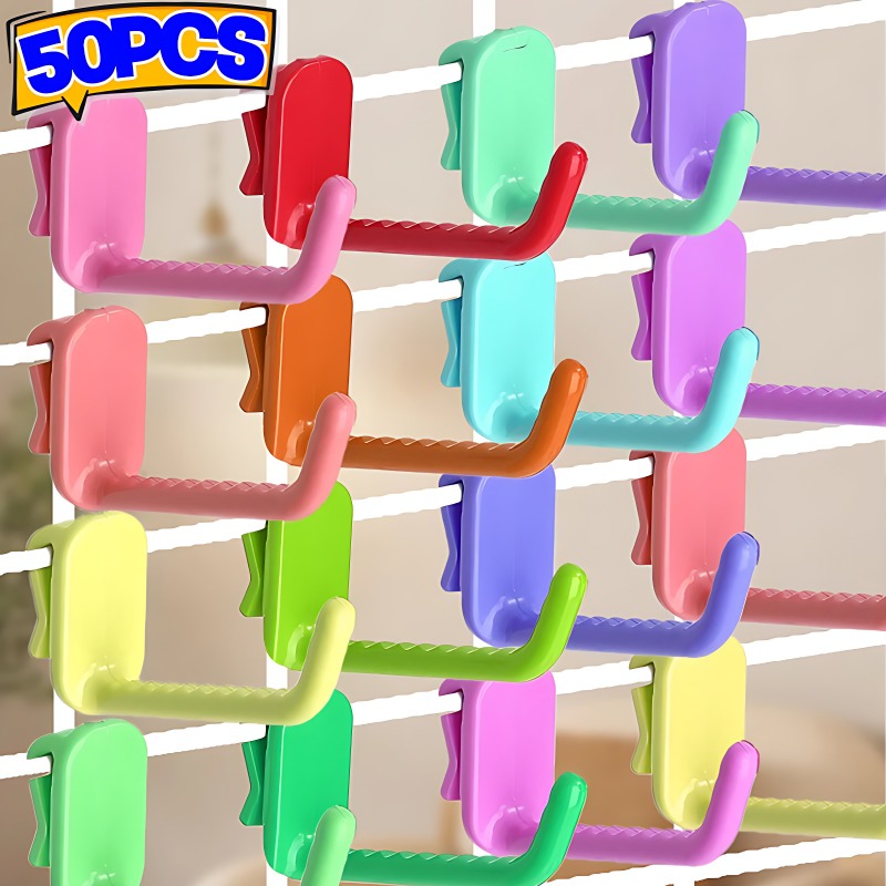 Metal Mesh Panel Hangers Clothes Wall Hanging Hooks Supermarket Display Hooking Racking Accessory Slat Household Organizers Hook