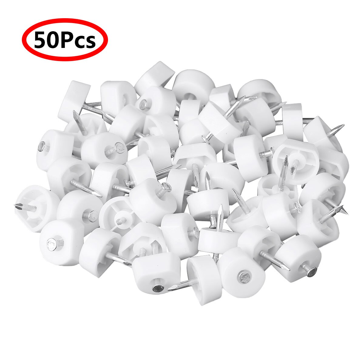 50Pc Klop In Pins Keuken Kast Plank Houder Beugel Duurzaam Plastic Ondersteuning Pinnen Draagbare Mini Fasteners Voor Kabinet Closet: White